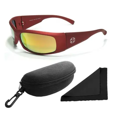 Brýle sluneční Polarized 77 - obroučky červené / skla červeno-zlatá zrcadlová / polarizační skla