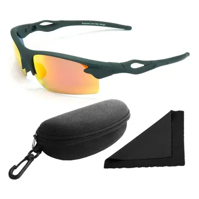 Brýle sluneční Polarized 174 - obroučky černé / skla červeno-zlatá zrcadlová / polarizační skla 