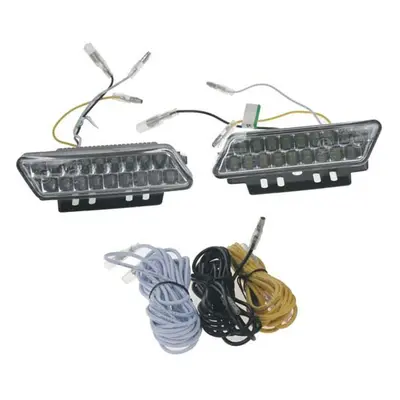 Světla přídavná denní svícení LED diodová 12V 100x25mm - homologace E / DRL / pár