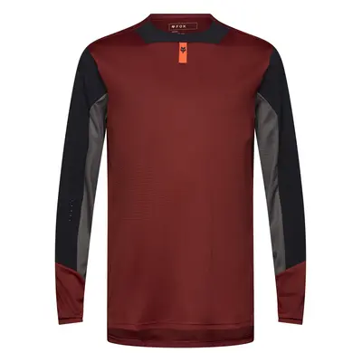 Fox pánský cyklo dres Defend Ls Jersey červená
