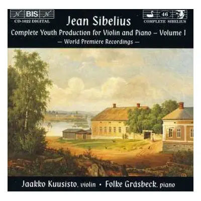 CD Jean Sibelius: Complete Youth Production For Violin And Piano, Volume 1