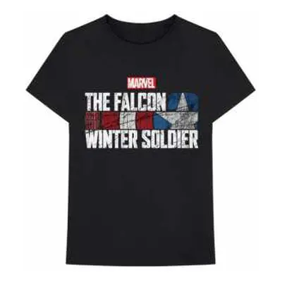 Tričko Falcon & Winter Soldier Text Logo Marvel Comics  S