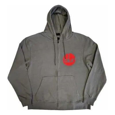 Blur Unisex Zipped Hoodie: Circle Logo (back Print) (xx-large) XXL