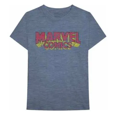 Tričko Distressed Logo Marvel Comics  S