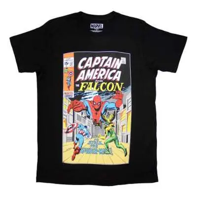 Marvel Comics Unisex T-shirt: Captain America & Falcon Comic Cover (medium) M