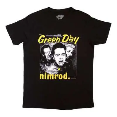 Green Day Unisex T-shirt: Yellow Pick -nimrod (large) L