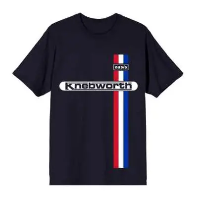 Oasis Unisex T-shirt: Knebworth Vertical Stripe (x-large) XL