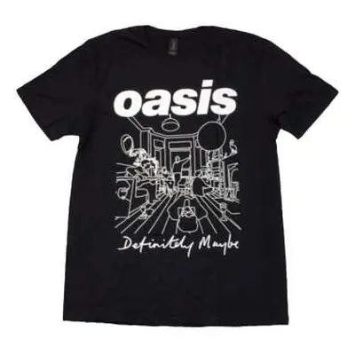 Oasis Unisex T-shirt: Definitely Maybe Line Drawing (xx-large) XXL