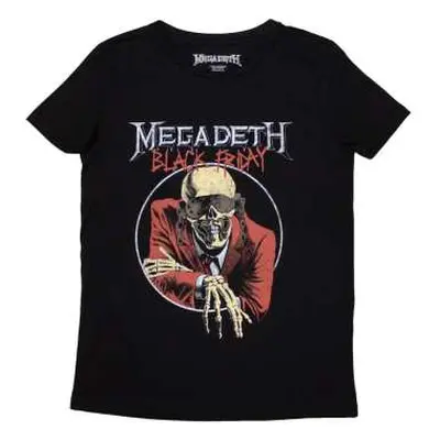 Megadeth Ladies T-shirt: Black Friday (back Print) (large) L