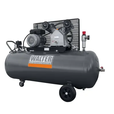 WALTER Litinový pístový kompresor WK430-3-0/200AP příkon 2,2 kW, sací výkon 430 l/min, tlak 10 bar, vzdušník 200 l, napětí 230/5