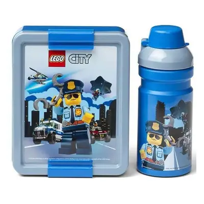 LEGO® City svačinový set modrý box + láhev