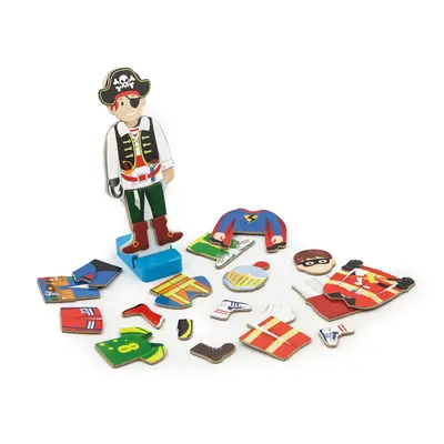 Viga Toys Dřevěné magnetické oblékací puzzle Viga, 8 postav