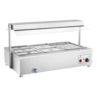 Bain Marie 6 GN s nástavbou na maso a výpustným kohoutem - Royal Catering