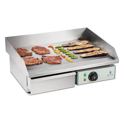 Grilovací deska elektrická 55 cm hladká 1 x 3 000 W - Elektrické grilovací desky Royal Catering