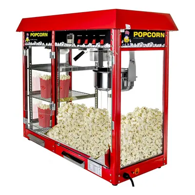 Stroj na popcorn vyhřívaná výloha červený - Stroje na popcorn Royal Catering