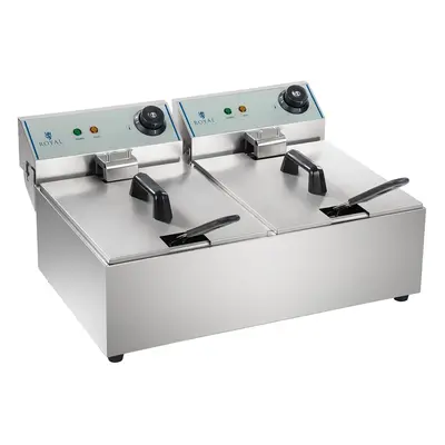 Elektrická dvojitá fritéza 2 x 5,5 l 6400 W ECO - Elektrické fritézy Royal Catering