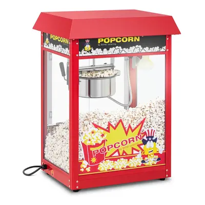 Malý stroj na popcorn výkon 1 600 W, ušlechtilá ocel, tvrzené sklo a teflonový materiál - Stroje