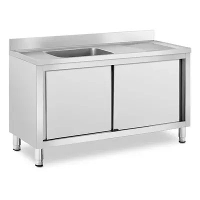 Dřezová skříň 1 dřez ušlechtilá ocel 500 x 400 x 240 mm - Dřezové skříňky Royal Catering