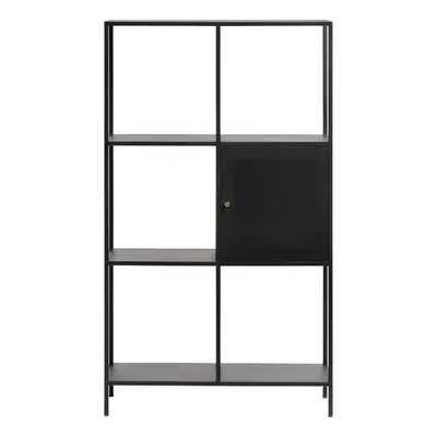 Černá kovová knihovna 80x138 cm Malibu – Unique Furniture