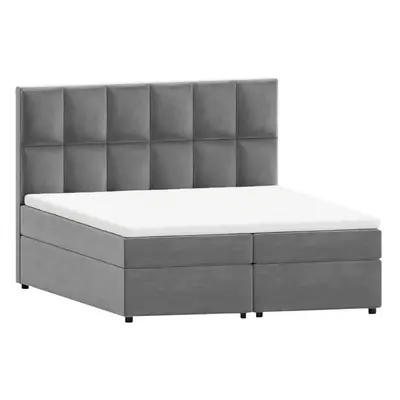 Šedá boxspring postel s úložným prostorem 160x200 cm Flip – Ropez