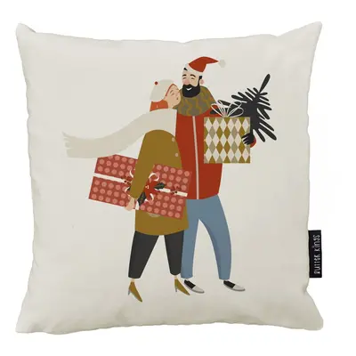 Povlak na polštář s vánočním motivem 45x45 cm Christmas Couple – Butter Kings