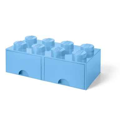 Světle modrý úložný box se dvěma šuplíky LEGO®