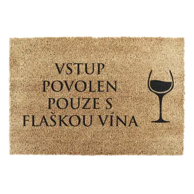 Rohožka z kokosového vlákna 40x60 cm Flaška Vína – Artsy Doormats