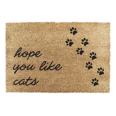 Rohožka z kokosového vlákna 40x60 cm Hope You Like Cats – Artsy Doormats