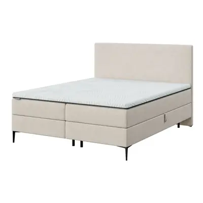 Béžová boxspring postel s úložným prostorem 160x200 cm Bufo – MESONICA