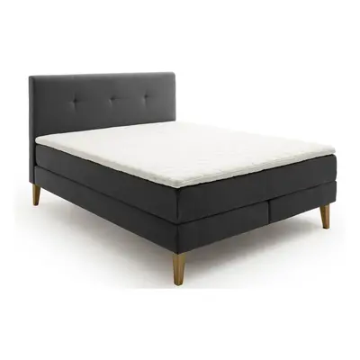 Antracitová boxspring postel 160x200 cm Stockholm – Meise Möbel