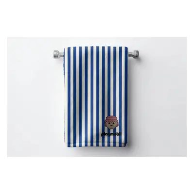 Modrá bavlněná dětská osuška 75x140 cm Stripes – Playmobil