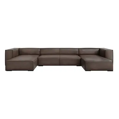 Hnědá kožená rohová pohovka (do "U") Madame – Windsor & Co Sofas