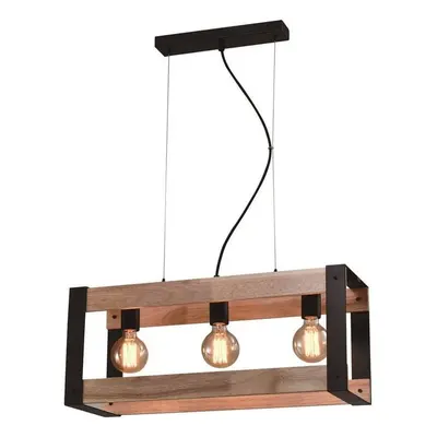 Černé závěsné svítidlo 20x60 cm Varna – Candellux Lighting