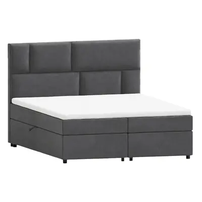 Šedá boxspring postel s úložným prostorem 200x200 cm Lola – Ropez