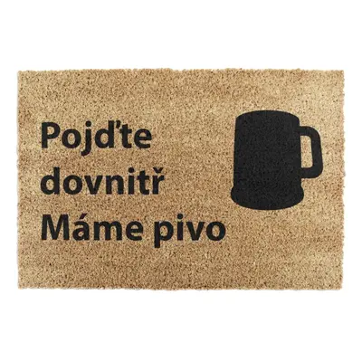 Rohožka z kokosového vlákna 40x60 cm Pivo – Artsy Doormats