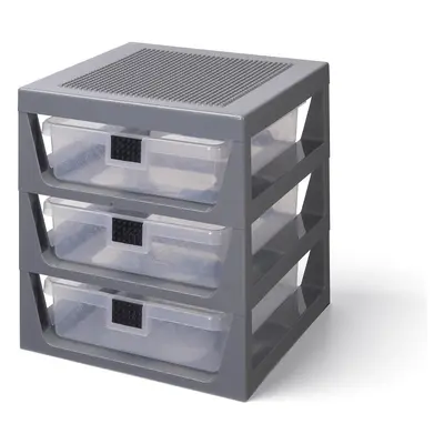 Šedý organizér se 3 zásuvkami LEGO® Storage