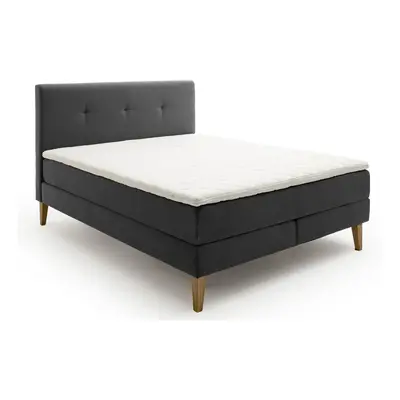 Antracitová boxspring postel 180x200 cm Stockholm – Meise Möbel