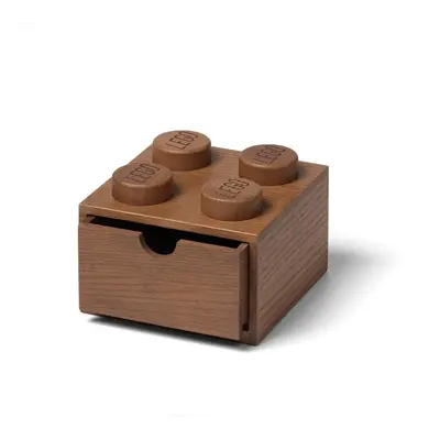 Dětský úložný box z tmavě mořeného dubového dřeva LEGO® Wood