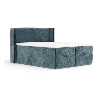 Modrá boxspring postel s úložným prostorem 160x200 cm Passion – Maison de Rêve