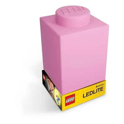 LEGO LED LITE - Classic Silikonová kostka noční světlo -  růžová