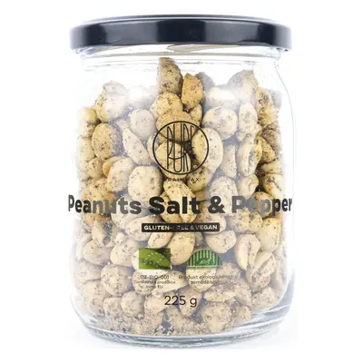 BrainMax Pure Peanuts Salt & Pepper, Arašídy, Sůl & Pepř, BIO, 225 g