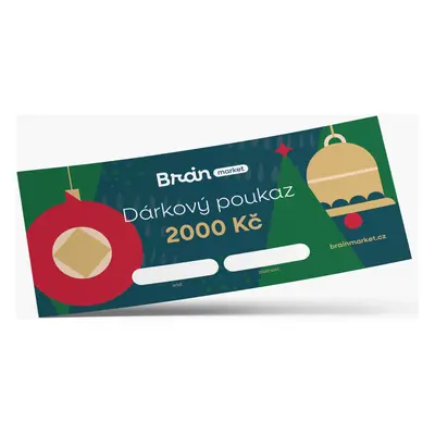 BrainMax Vánoční dárková tištěná poukázka 2000 Kč