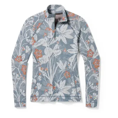 Smartwool W CLASSIC THERMAL MERINO BL 1/4 ZIP B winter sky floral