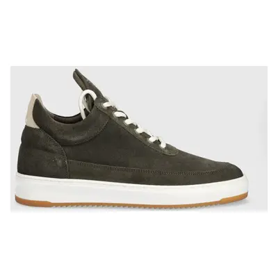 Semišové sneakers boty Filling Pieces Low Top Ripple Suede zelená barva