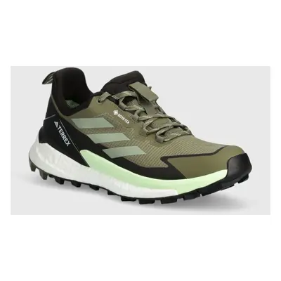 Boty adidas TERREX Free Hiker Low GTX pánské, zelená barva, IE5104