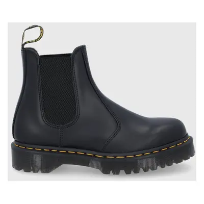 Kožené kotníkové boty Dr. Martens Bex dámské, černá barva, na platformě