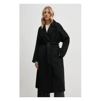 Kabát Calvin Klein dámský, béžová barva, zimní, oversize, 00040WL571