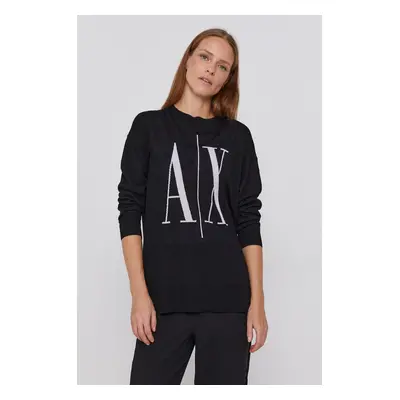 Svetr Armani Exchange dámský, černá barva, lehký