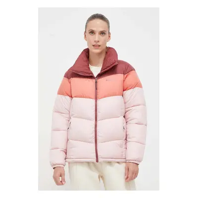 Bunda Columbia Puffect Color Block Jkt dámská, růžová barva, zimní