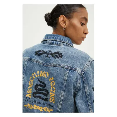 Džínová bunda Moschino Jeans dámská, přechodná, 0501.8221